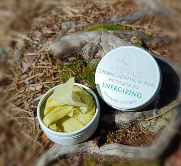 ANDY QI energizing organic hemp — energizing vegan skincare with organic hemp seed oil and revitalizing essential oils. Eco-friendly and handmade in Estonia.