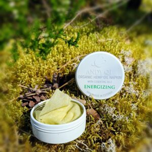 ANDY QI uplifting hemp oil face and body wipes — energizing vegan skincare with organic hemp seed oil and revitalizing essential oils. Eco-friendly and handmade in Estonia.